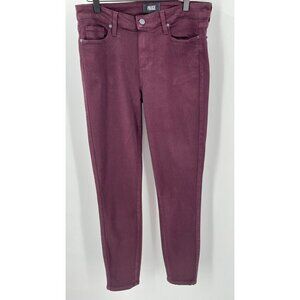 Paige Verdugo Ankle Cherry Noir Size 30  Cropped Ankle Ultra Skinny Soft